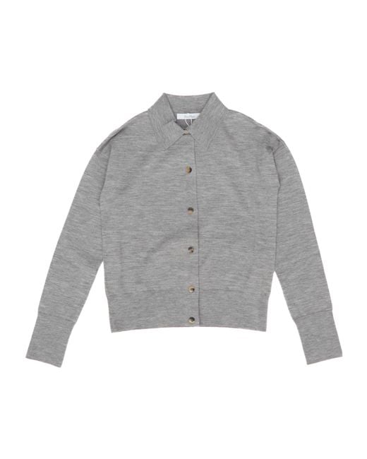 Max Mara Gray Medeola Knitted Cardigan