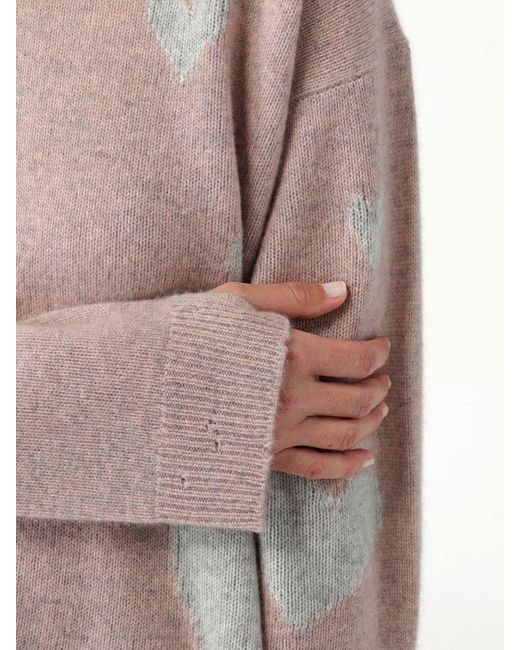 Zadig & Voltaire Blue Markus Heart Crewneck Jumper