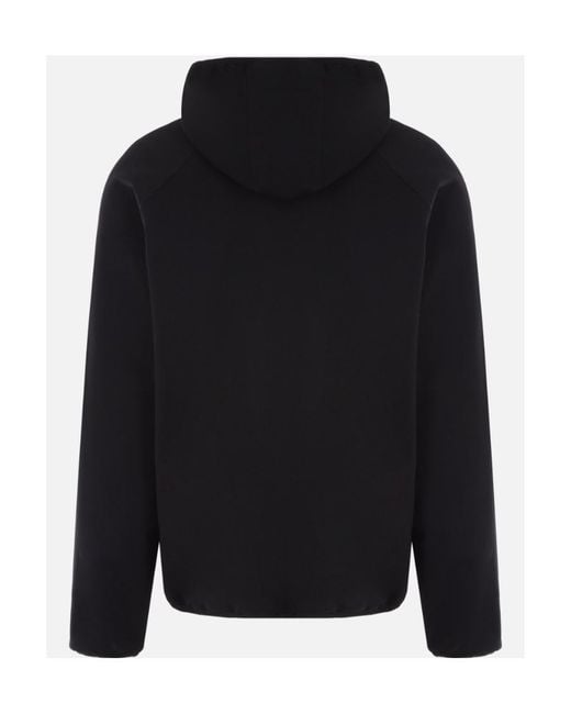 Dolce & Gabbana Black Logo-Plaque Zipped Hooded Jacket for men
