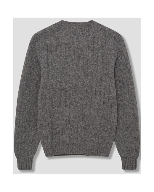 Drake's Gray Long-Sleeved Sweater for men