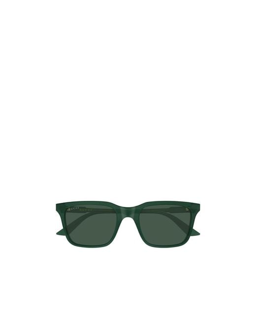 Gucci Green Eyewear Rectangle Frame Sunglasses for men
