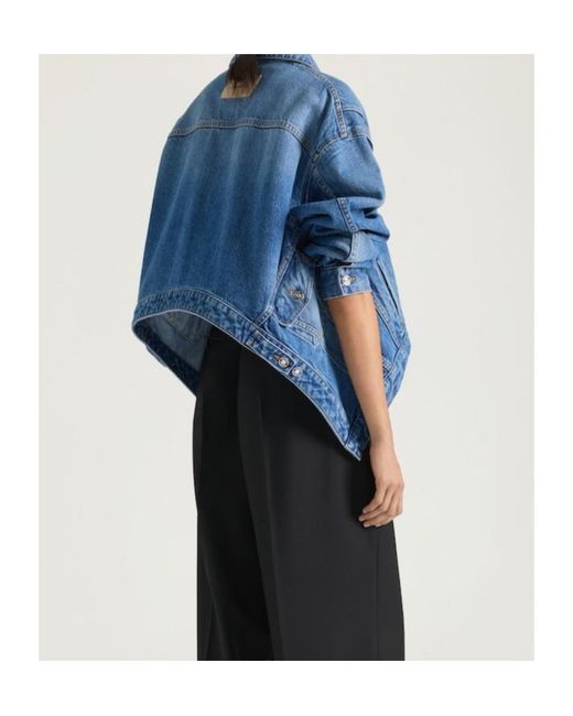 Givenchy Blue Asymmetric Hem Denim Jacket