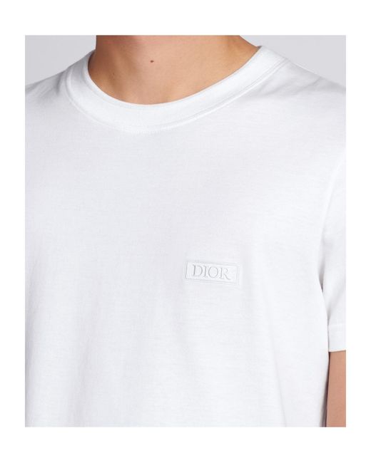 Dior White Homme Crewneck Short-Sleeved T-Shirt for men