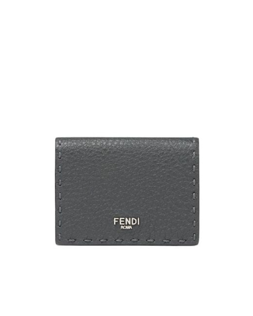 Fendi Gray Selleria Wallet for men