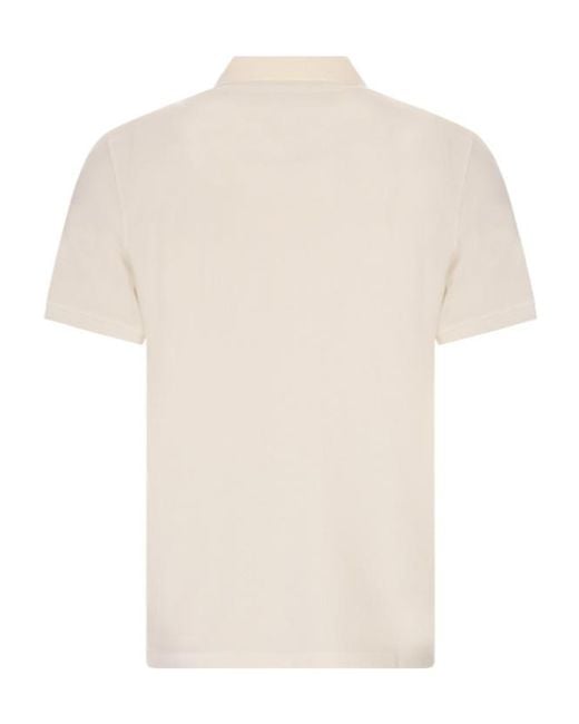Dondup White Logo-Embroidered Polo Shirt for men