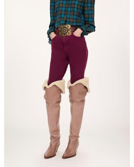 Chloé Red Chloé Dp21 Straight-Leg Jeans