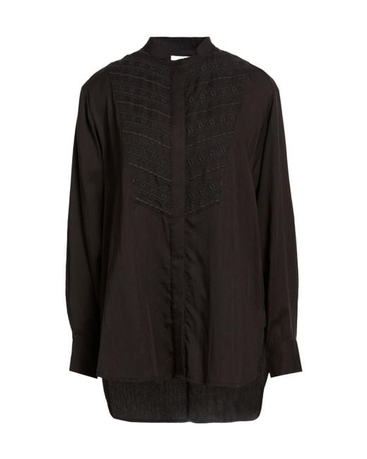Isabel Marant Black Solid Color Longline Shirt