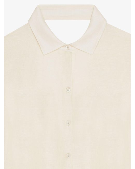 Givenchy White Oversized Draped Shirt