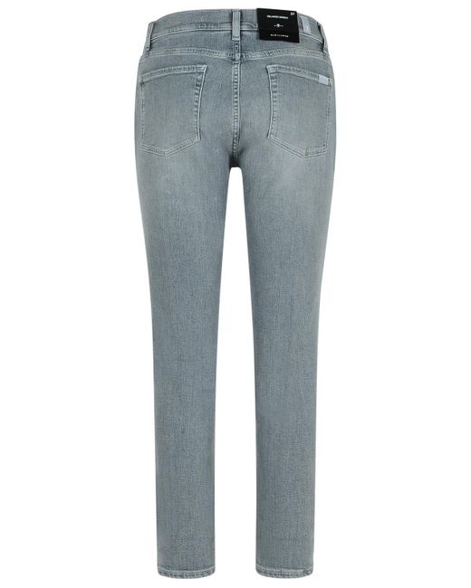 7 For All Mankind Blue Relaxed Skinny Jeans