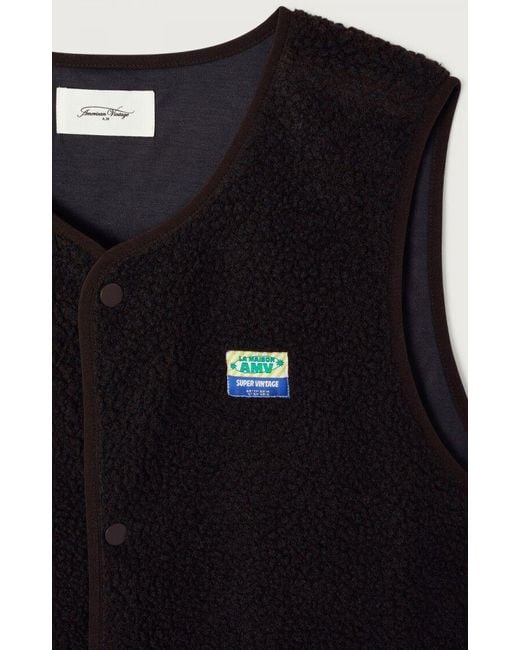 American Vintage Black Sleeveless Vest for men