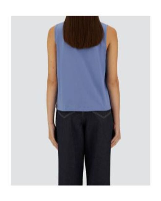 Herno Blue Crewneck Sleeveless Top