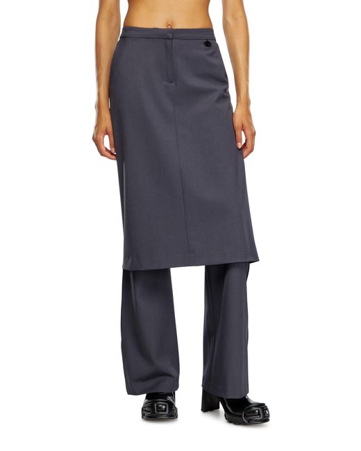 DIESEL Blue P-Earl Hybrid Skirt-Pants