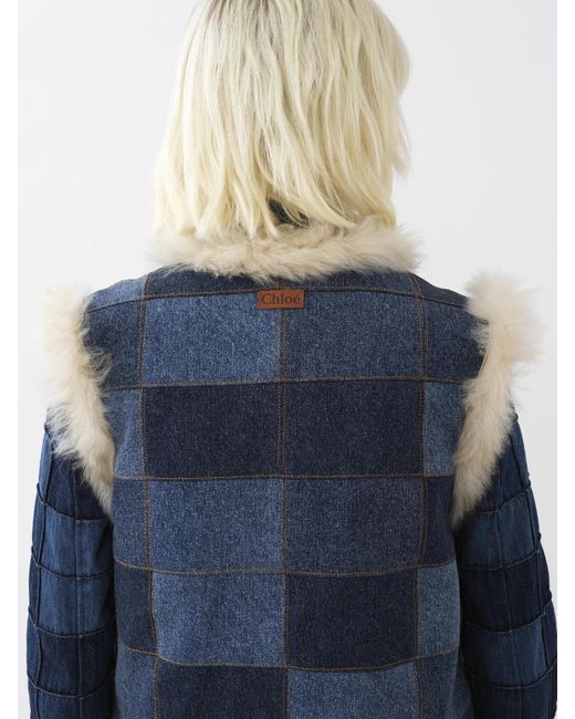 Chloé Blue Chlo Reversible Sleeveless Jacket