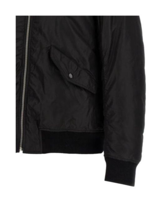 Saint Laurent Black Zip-Up Bomber Jacket for men