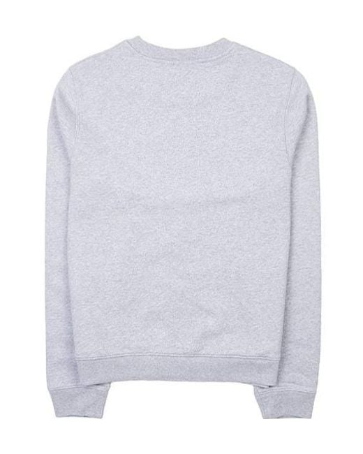 Maison Kitsuné White Round Neck Sweater for men