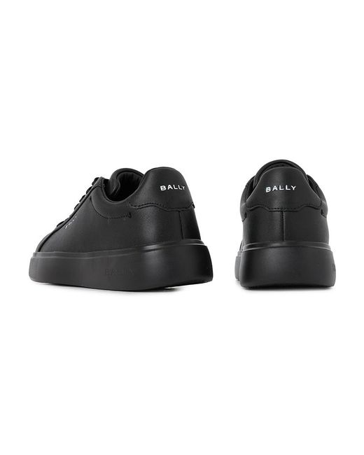 Bally Black Lace-Up Round-Toe Sneakers