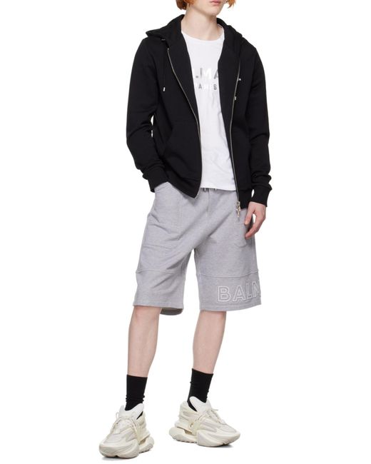 Balmain White Logo-Print Detail T-Shirt for men