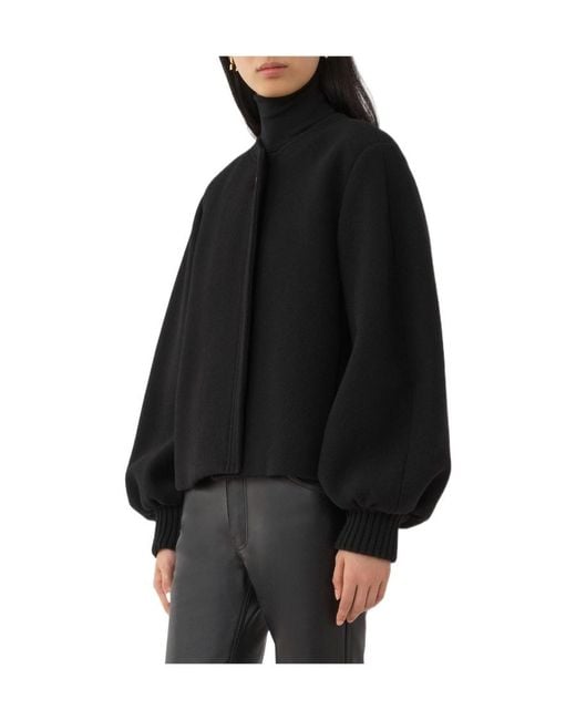 Chloé Black Lantern Sleeve Wool Jacket