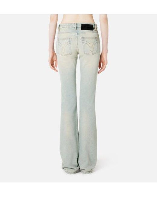 AMI Blue Ami Five-Pocket Flared Jeans