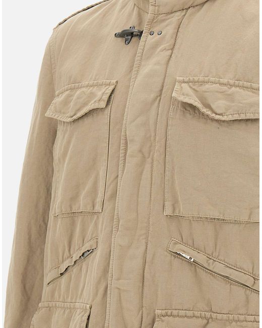 Fay Natural Toggle Fastening Jacket for men