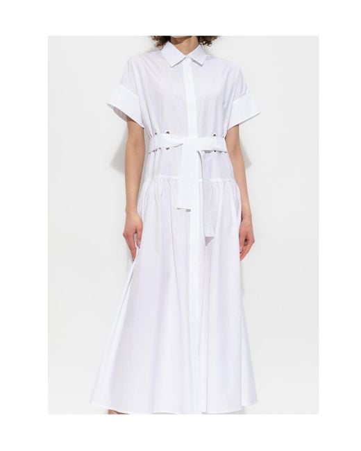 Max Mara White Poplin Shirt Dress