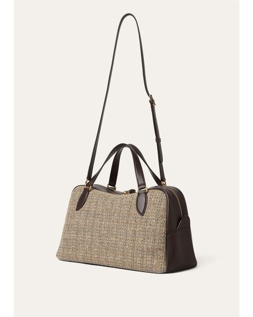 Loro Piana Brown Needle Medium Handbag