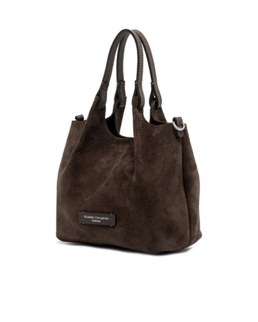 Gianni Chiarini Brown Dua Suede Tote Bag