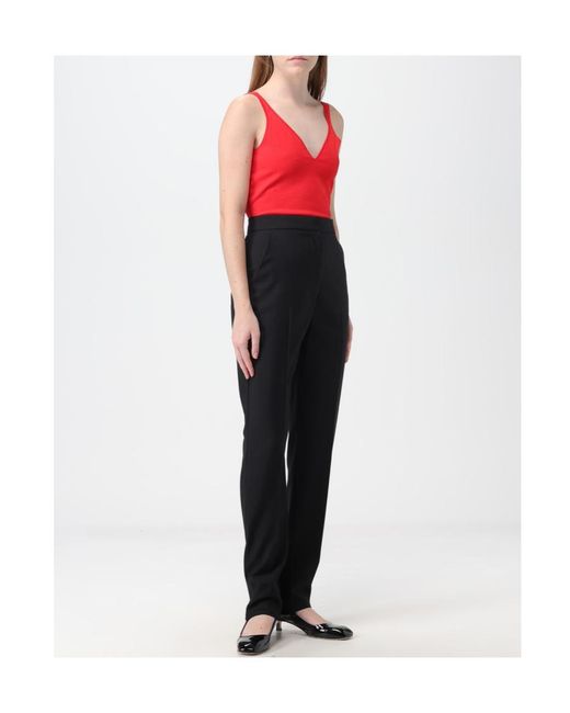 McQueen Red V-Neck Bodysuit