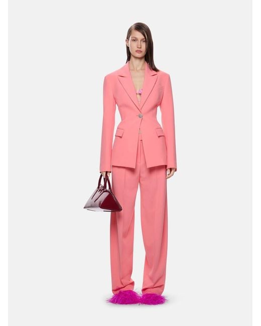 The Attico Pink The Single Breasted Hourglass Blazer