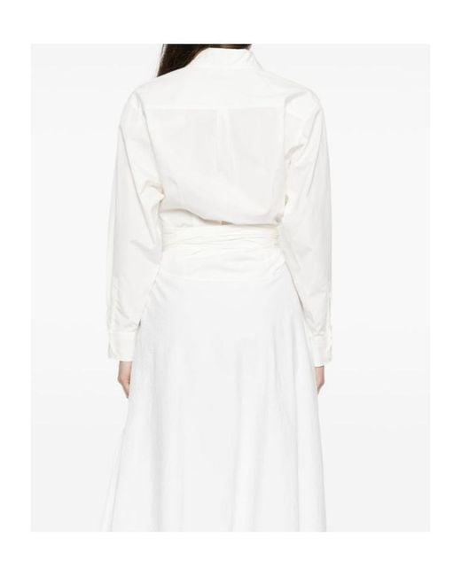 Weekend by Maxmara White Fresco Tie-Front Shirt