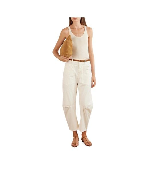 Nili Lotan Natural Solid Suede Clutch