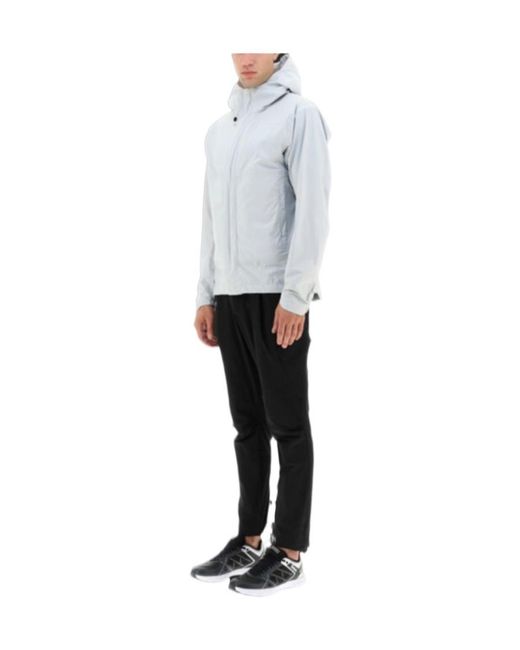 Herno Gray Minimal Technical Hooded Jacket for men