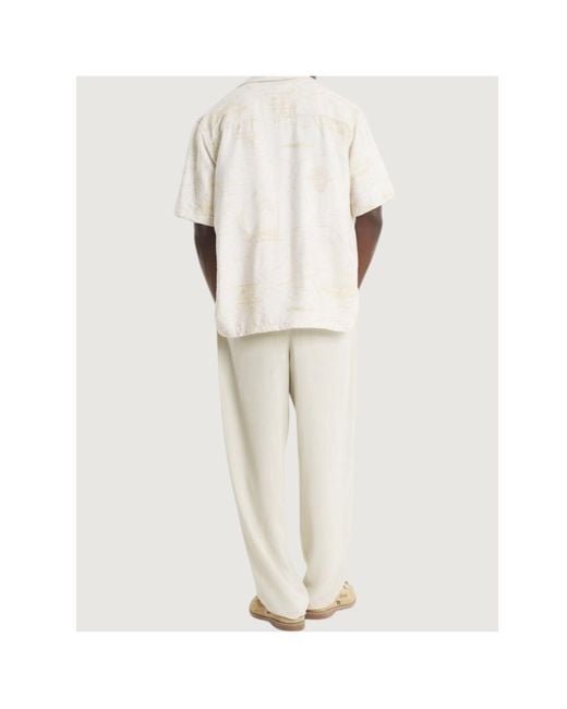 Maison Kitsuné White Maison Kitsuné Parisian Map Resort Shirt for men