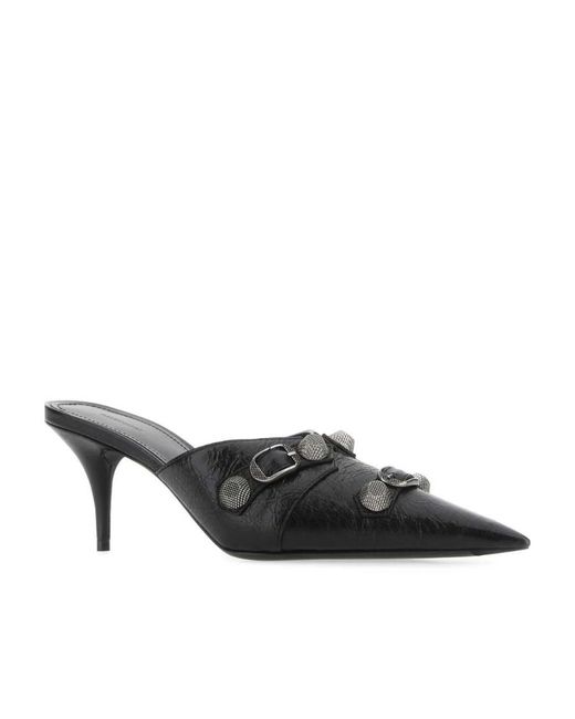Balenciaga Black Cagole Pointed Toe Mules