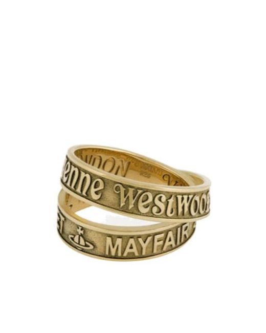 Vivienne Westwood Metallic Amos Engraved Ring