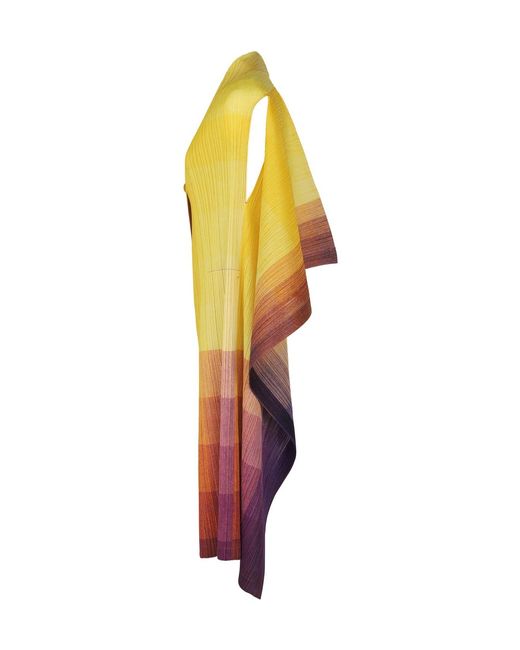 Pleats Please Issey Miyake Yellow Pleats Please Issey Miyake Photon Pleated Vest