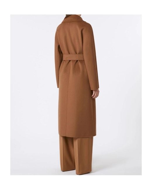 Max Mara Brown Collared Long-Sleeved Coat