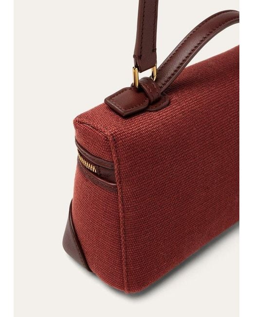 Loro Piana Red Extra Pocket L19 Handbag