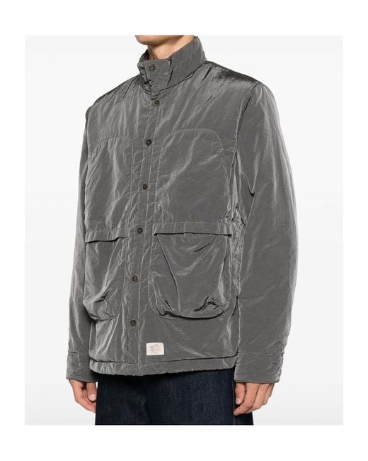 RANRA Gray Long-Sleeve Casual Jacket With A Stand-Up Collar for men
