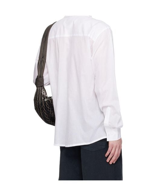 GIMAGUAS White Alfred Pintucked Oversized Shirt