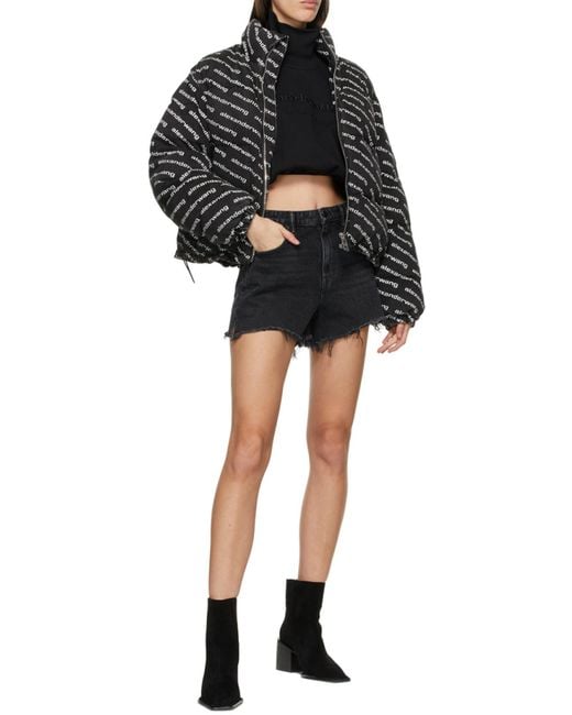 Alexander Wang Black Bite Denim Shorts