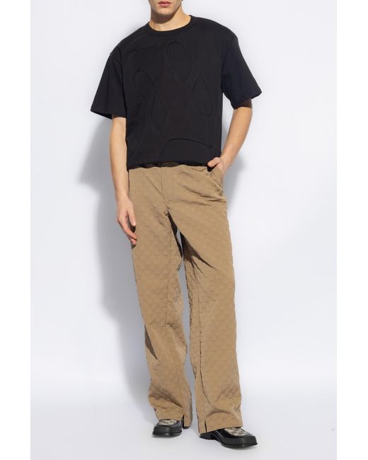 M I S B H V Natural Monogram Elasticated Waistband Trousers for men