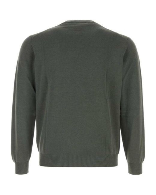 Fedeli Green Classic Long Sleeve Shirt for men