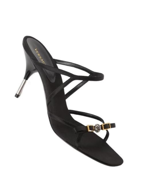 Versace White Nyx Satins Mules