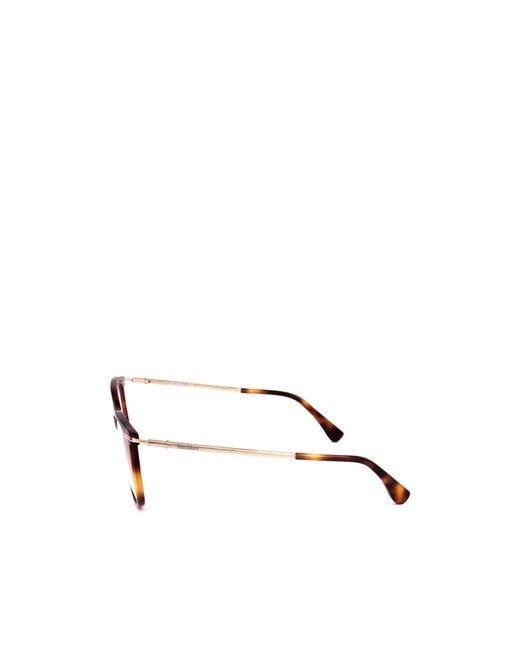 Max Mara White Square Frame Glasses