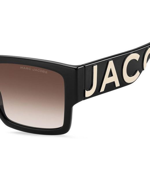 Marc Jacobs Black Eyewear Square Frame Sunglasses for men