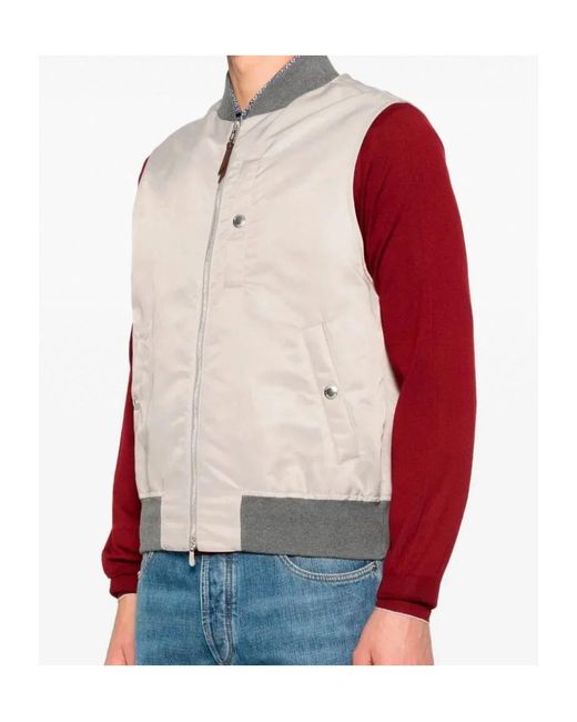 Brunello Cucinelli Natural Zip-Up Gilet for men