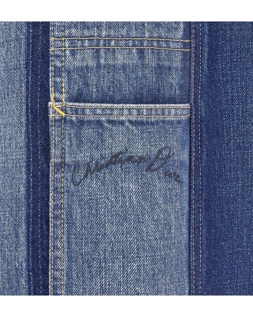 Dior Blue Homme Panelled Straight-Leg Jeans for men
