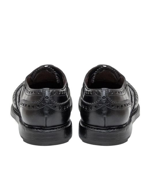Premiata Black Round Toe Lace-Up Shoes for men