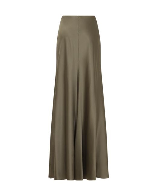 Ralph Lauren Natural Masina Satin Maxi Skirt